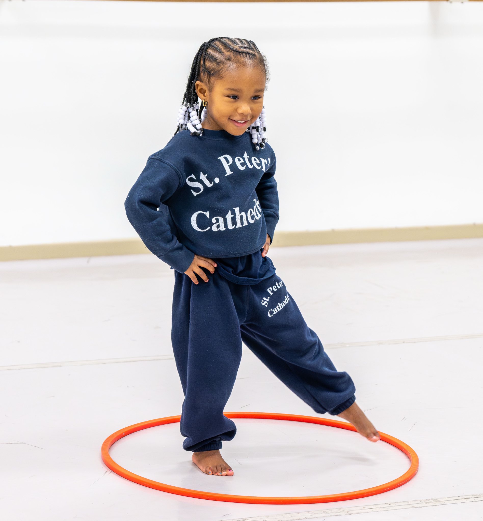 a student practicing dance