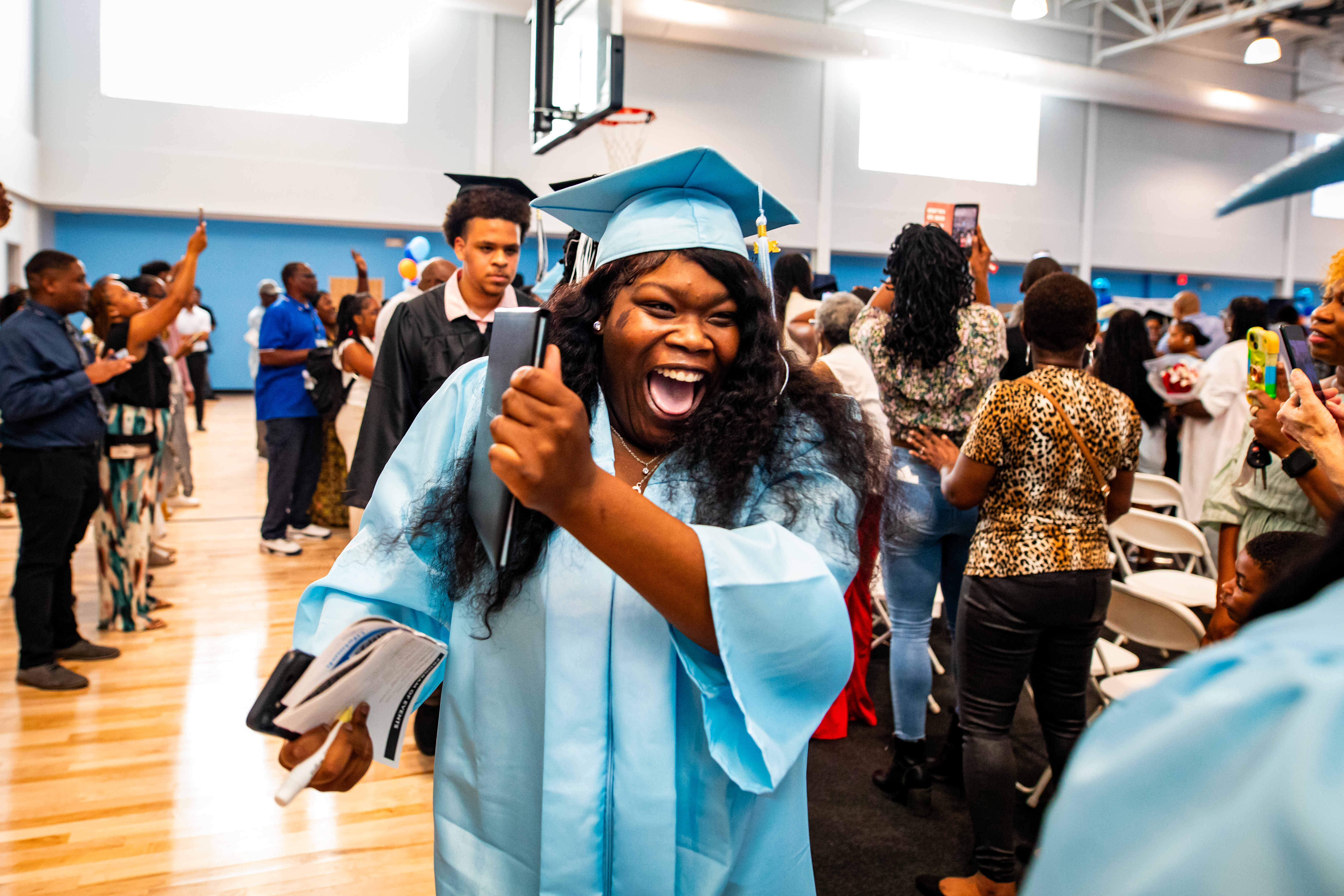 students graduating from school