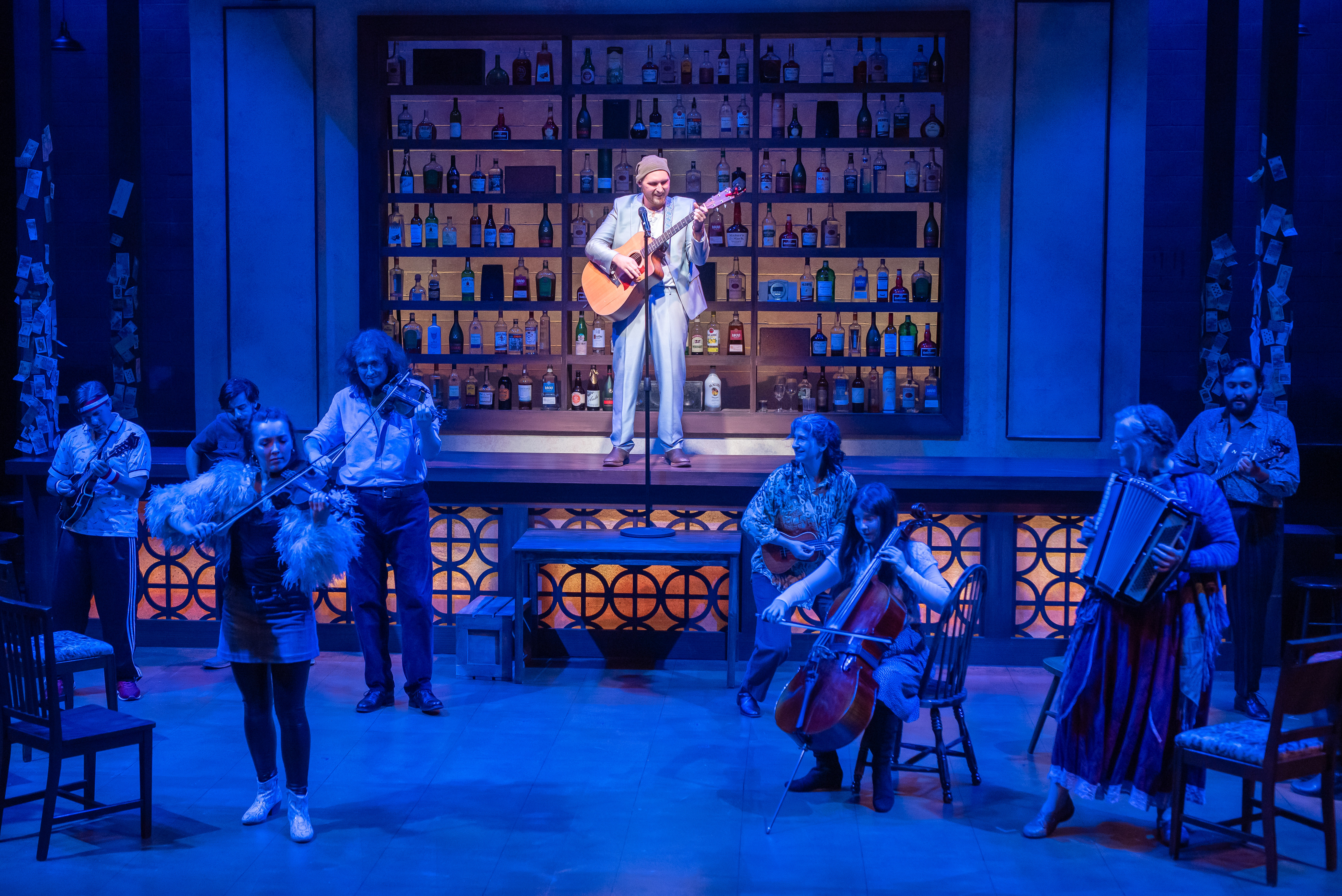 a band performing in a play