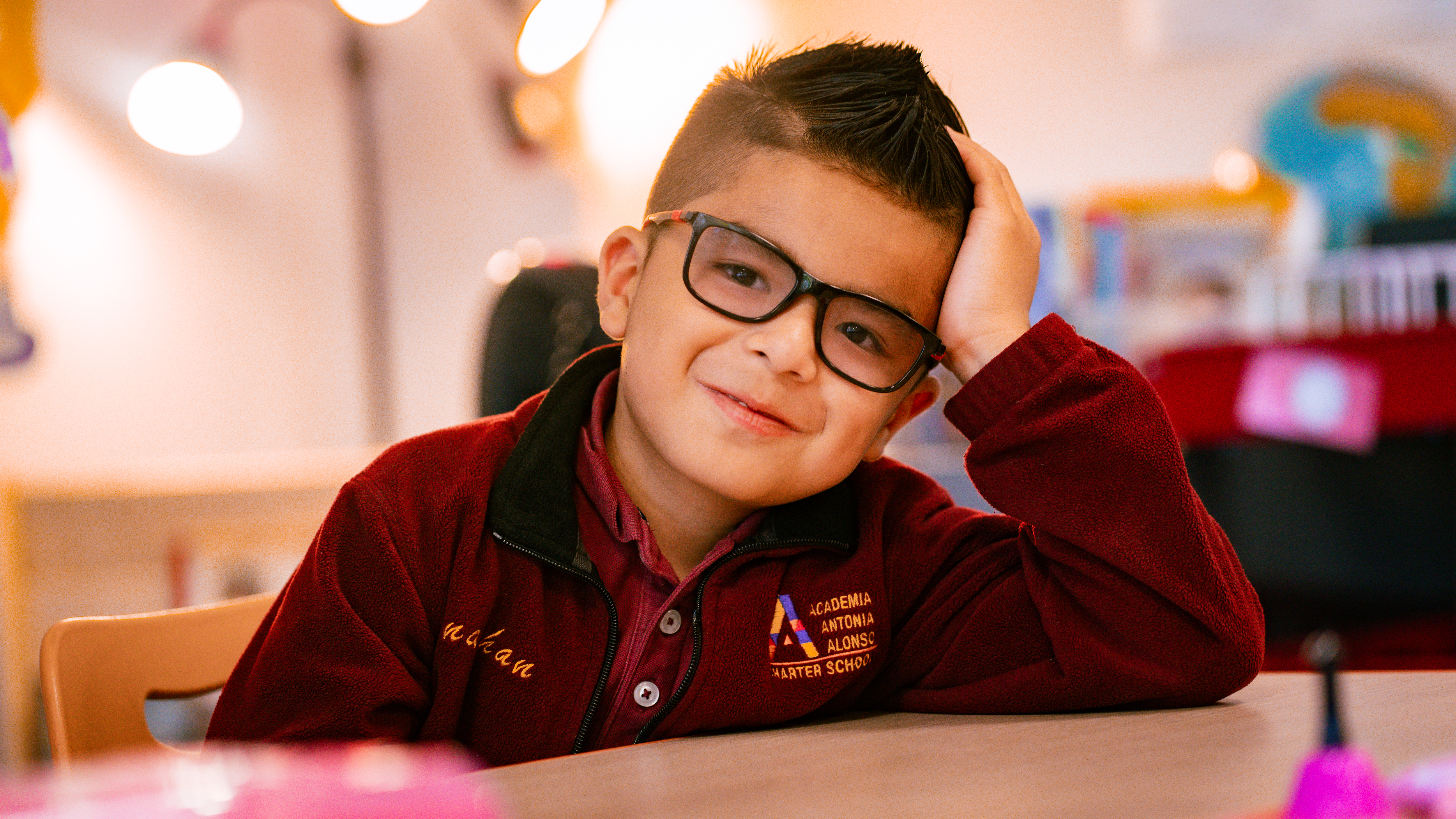 student posing for camera