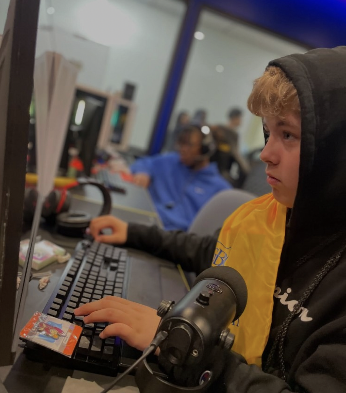 a student working on a computer