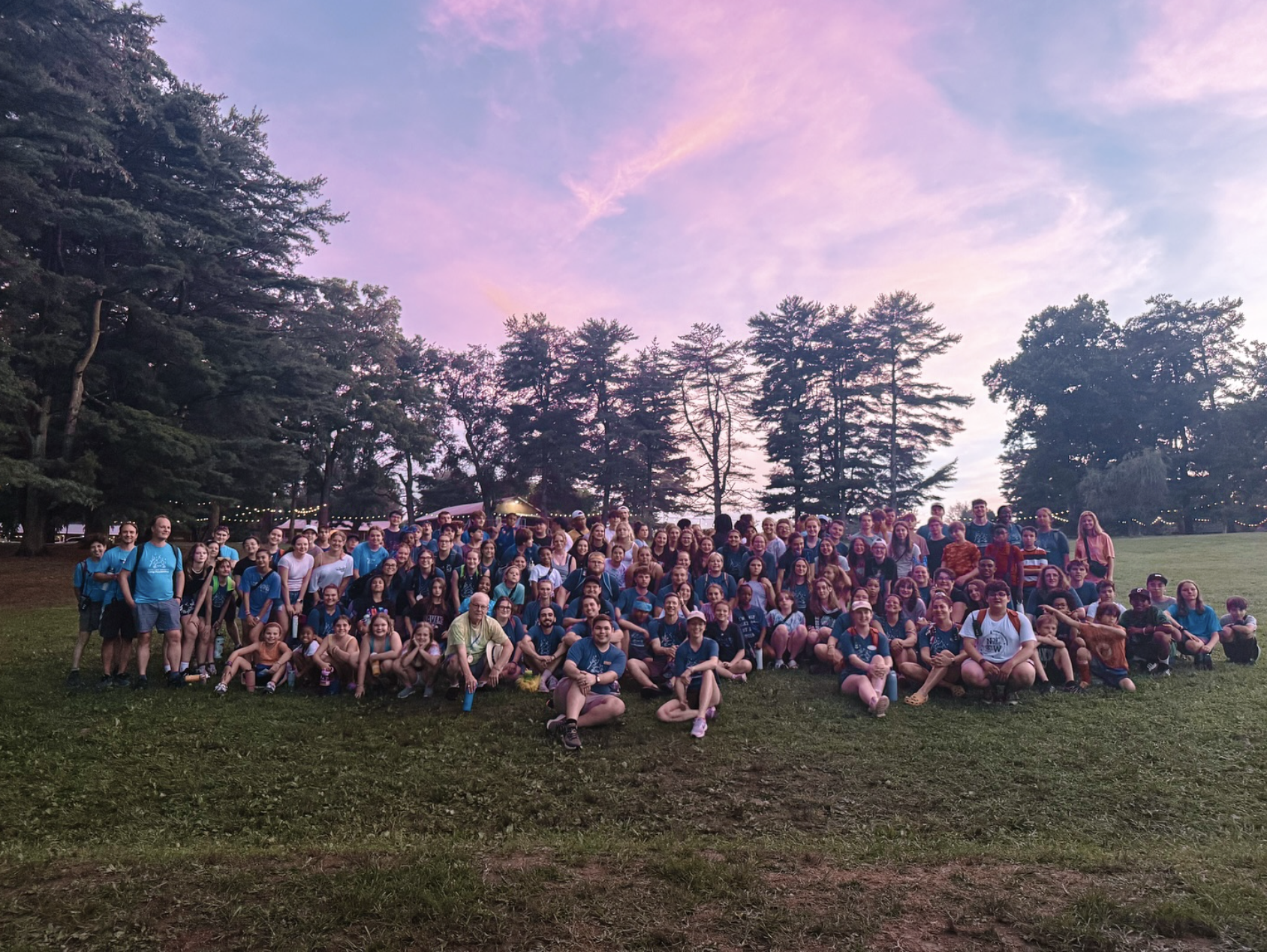 a group photo from a camp