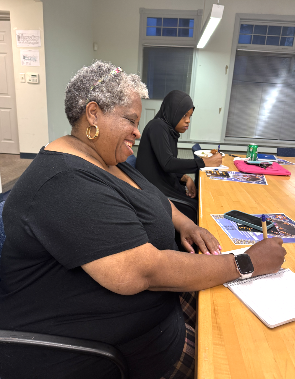 two participants journaling in a program.