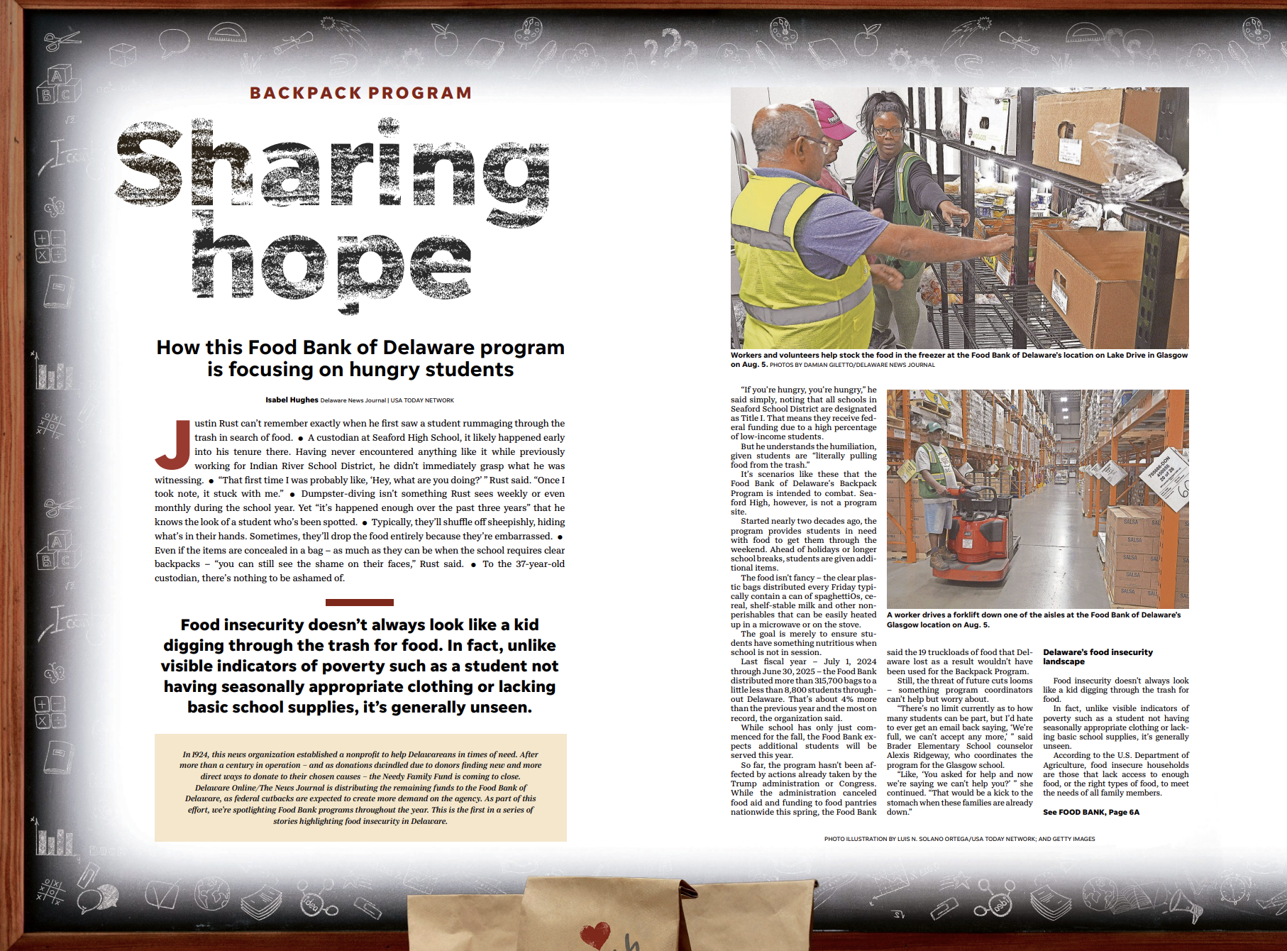 article of a back pack program.