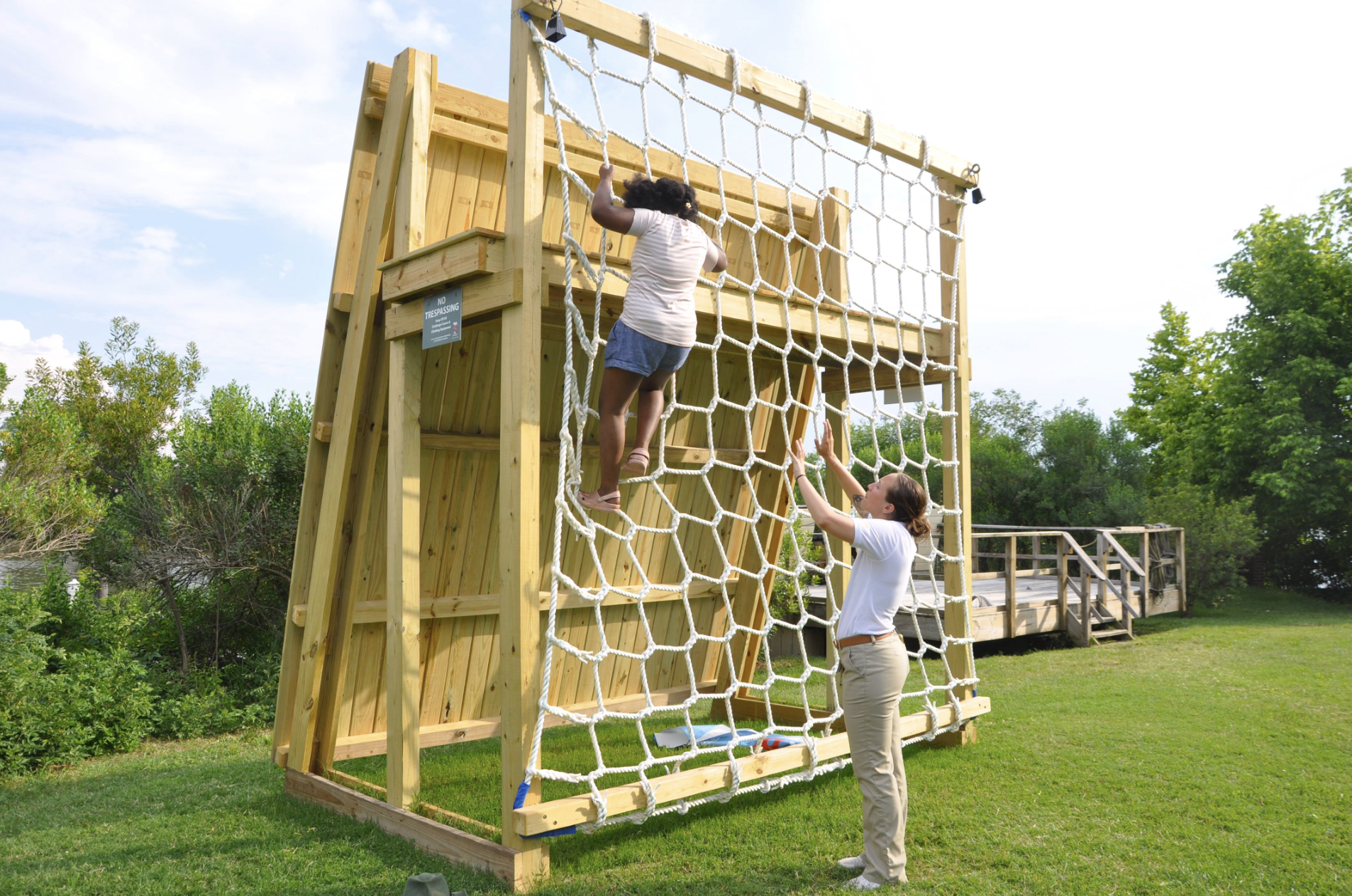participants playing outdoors.