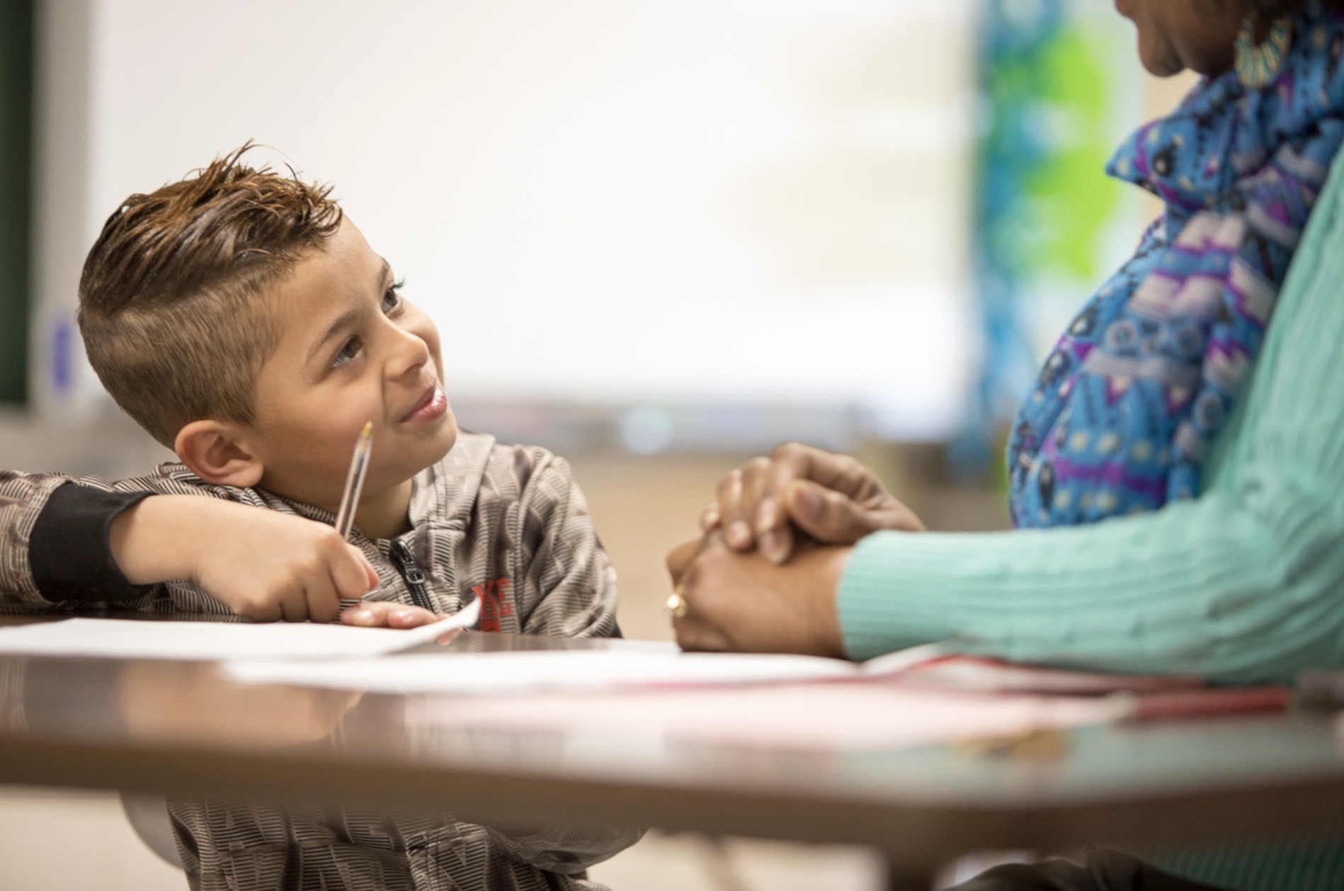 student working with a tutor