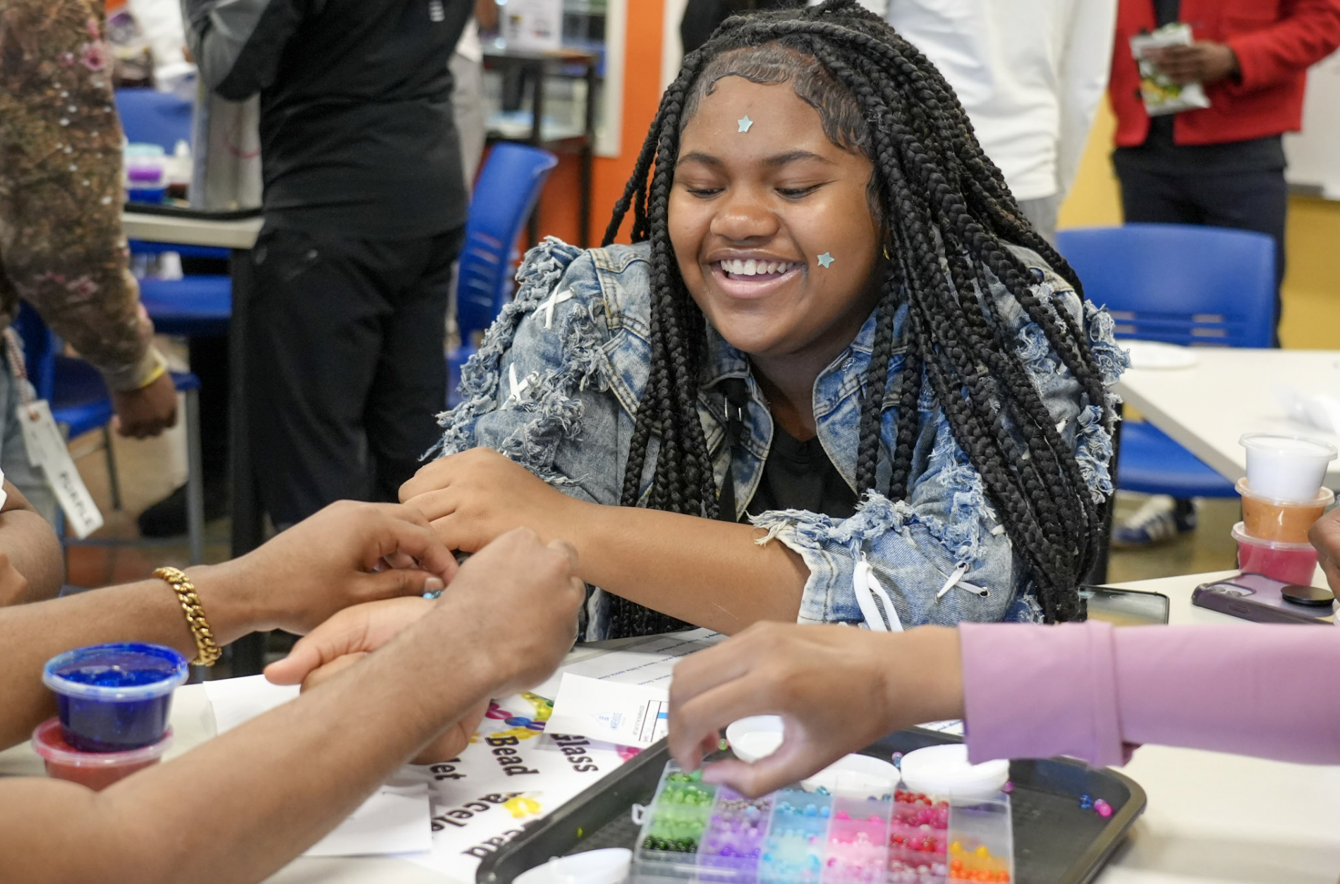 teenager participating in an arts activity