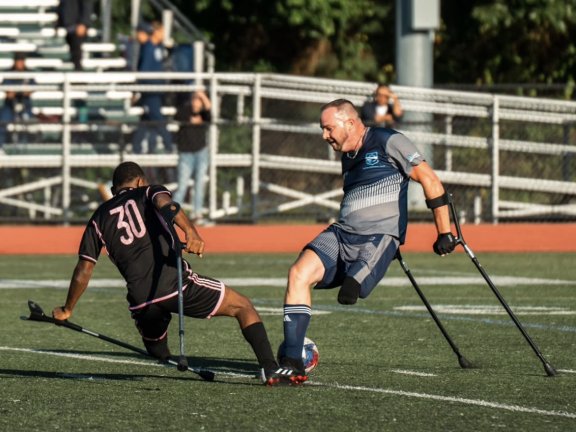 participants playing on a field