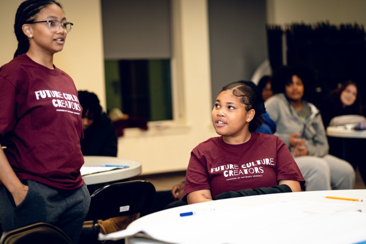youth participating in a workshop