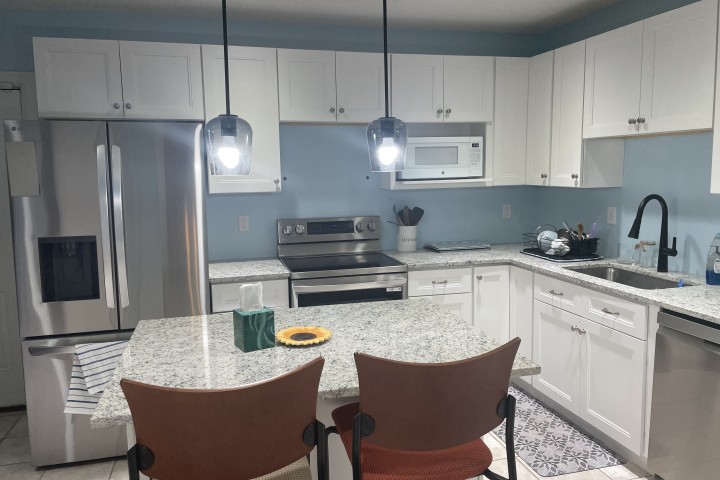 a photo of a renovated kitchen
