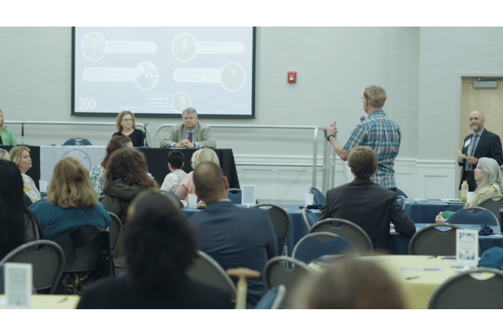 a group at a conference