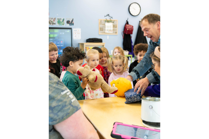 children playing with arts and crafts